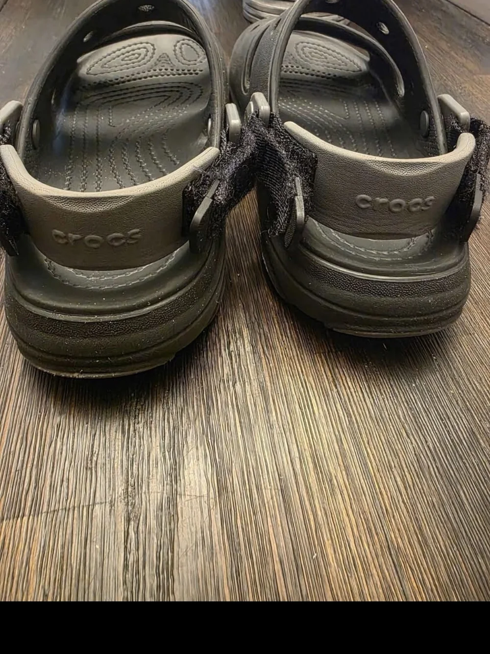 Crocs Men's Black Dual-Strap Comfort Sandals